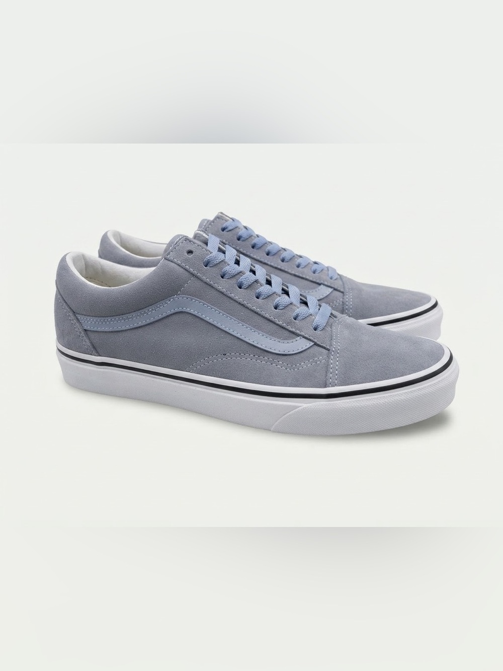Vans Light Blue Suede Low-Top Skate Sneakers - Men's size 10
